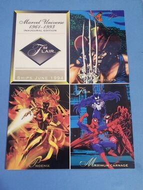 94 Flair Masterpiece Uncut Promo Sheet. m/nm